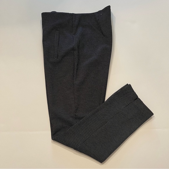 Chico’s Petite Black White Pull On Straight Leg Stretch Knit Pants Trousers 0.5P - Picture 2 of 14